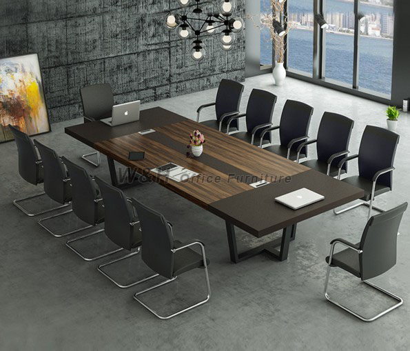 Minimalist rectangular large conference table