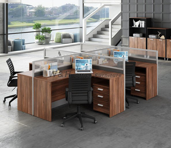 Fashion walnut style office cubicles