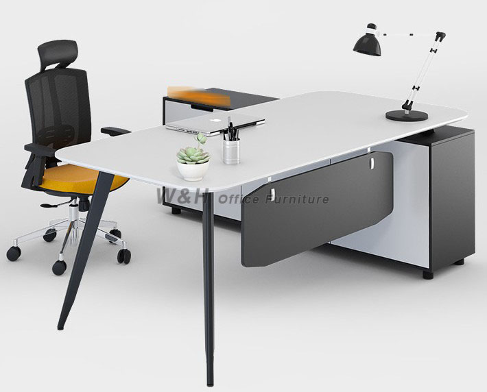 Modern minimalist white office table
