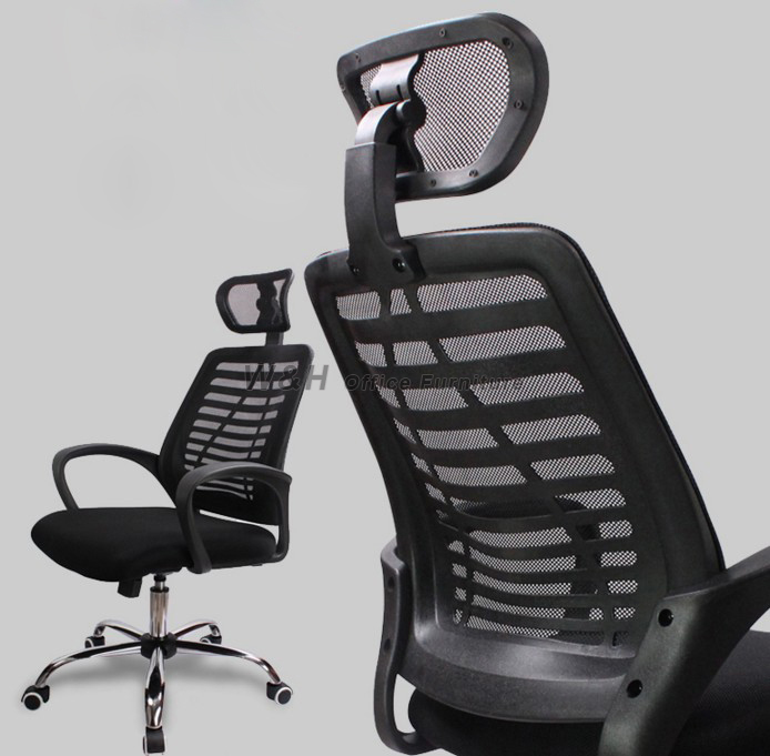 L-type black classic office chair