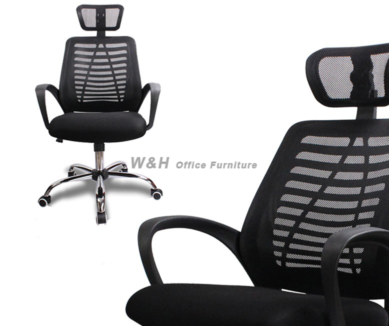 L-type black classic office chair