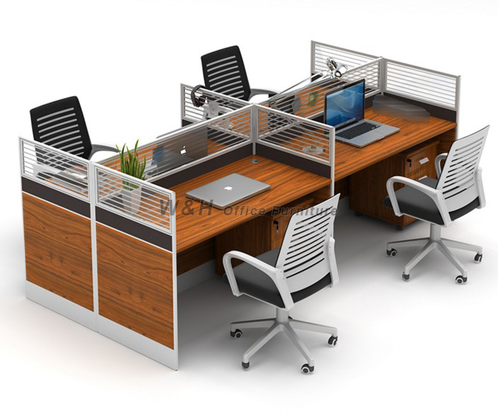 Stylish modern wooden office cubicles