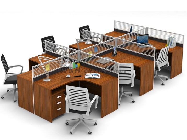 Stylish modern wooden office cubicles