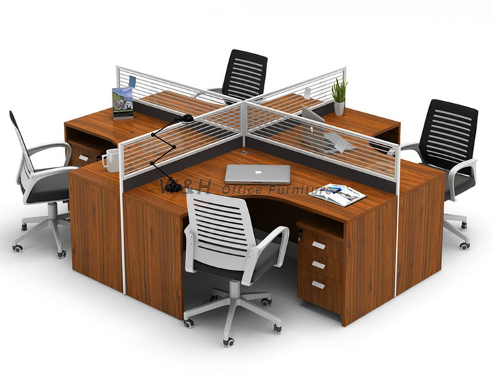 Stylish modern wooden office cubicles