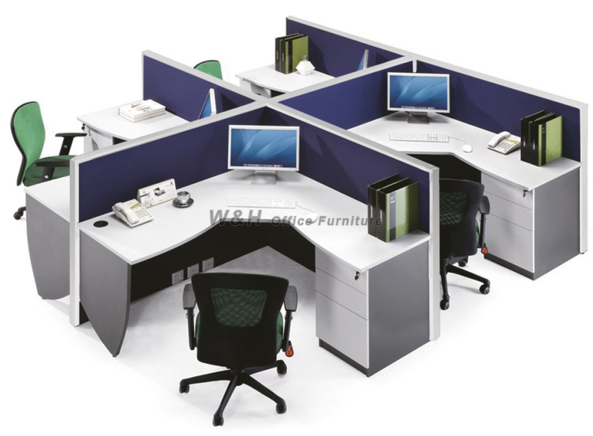4 seats stylish office cubicles