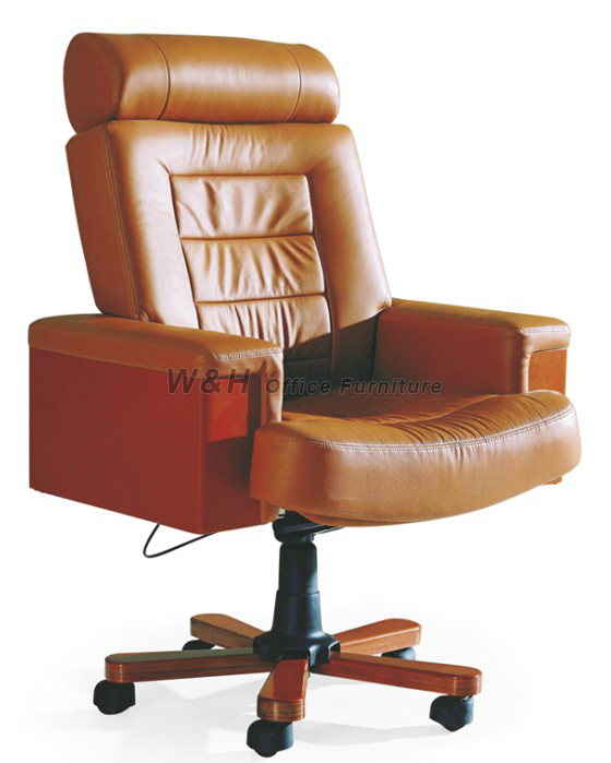 Orange fashion leather swivel chair