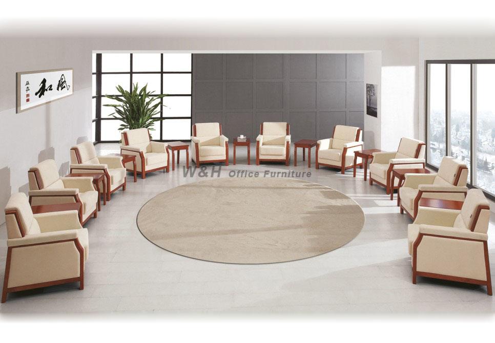 Khaki modern office business sofa