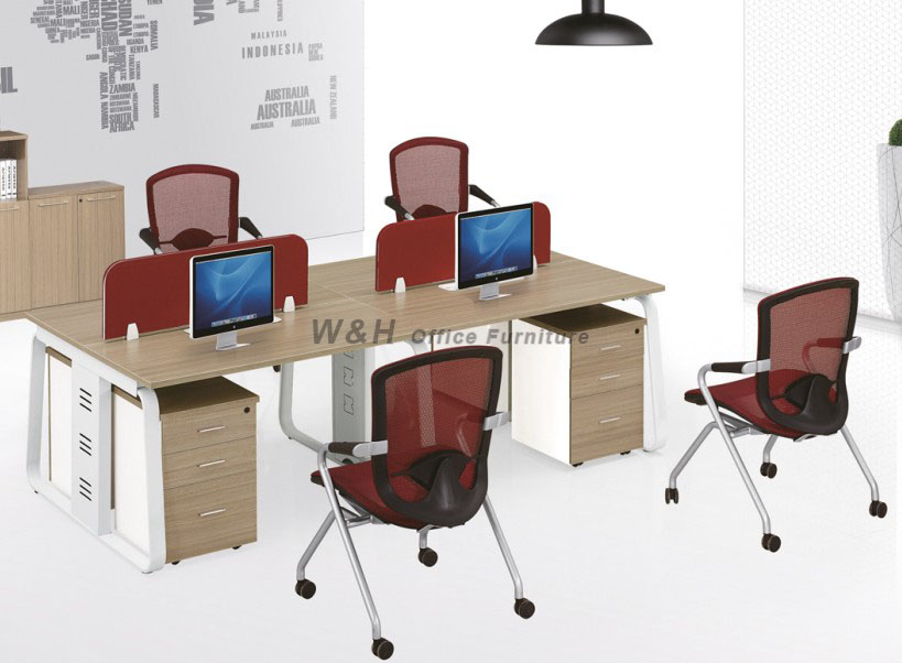 4 Seats Stylish minimalist office cubicles