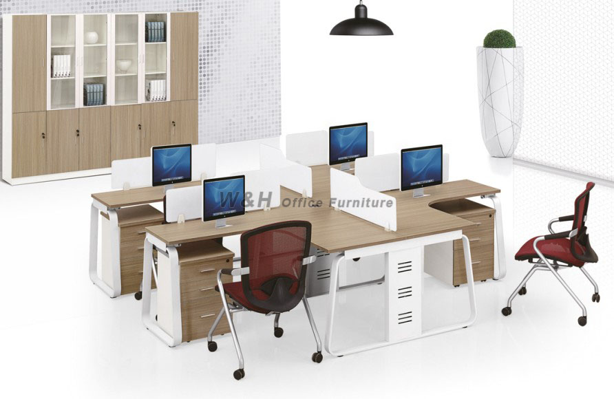 4 Seats Stylish minimalist office cubicles
