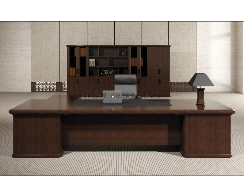 Large luxury solid wood manager office desk