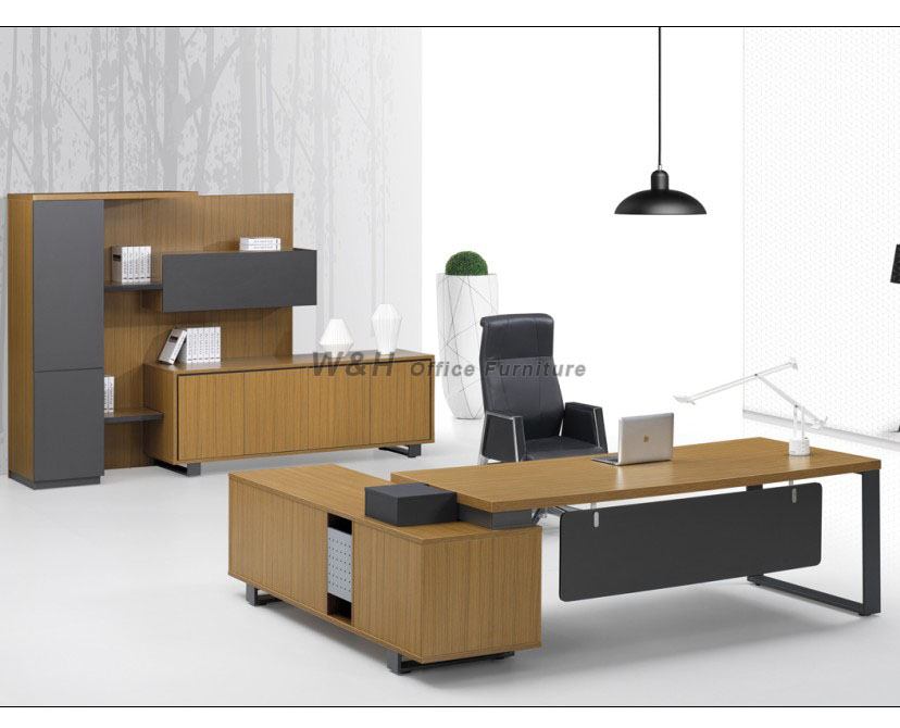 Wood grain manager office desk