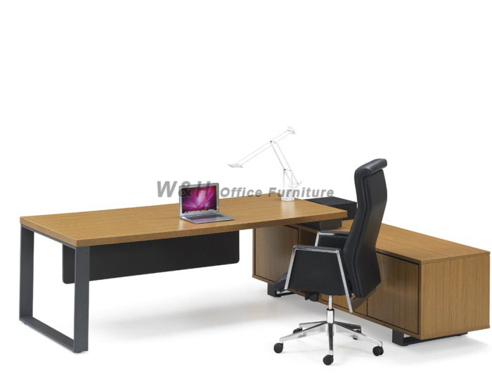Wood grain manager office desk